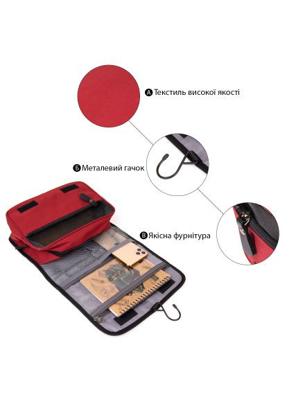 Несесер Текстильная органайзер Малинова (20658) Vintage Текстильна органайзер Малинова (357491051)