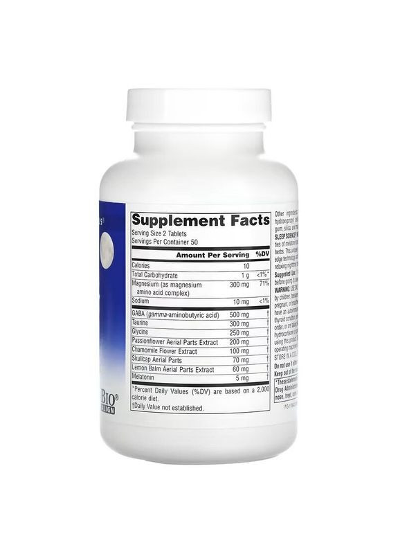 Натуральна добавка Sleep Science NightRest Melatonin, 100 таблеток Source Naturals (338379664)