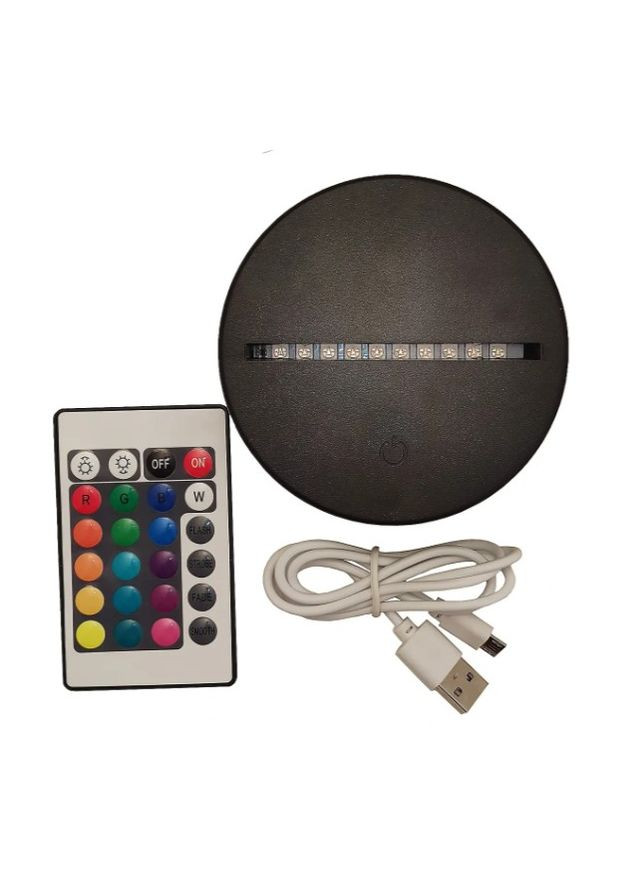 Акриловый 3D стветильник - ночник Аниме Человек-бензопила 16 цветов + пульт No Brand (316221584)