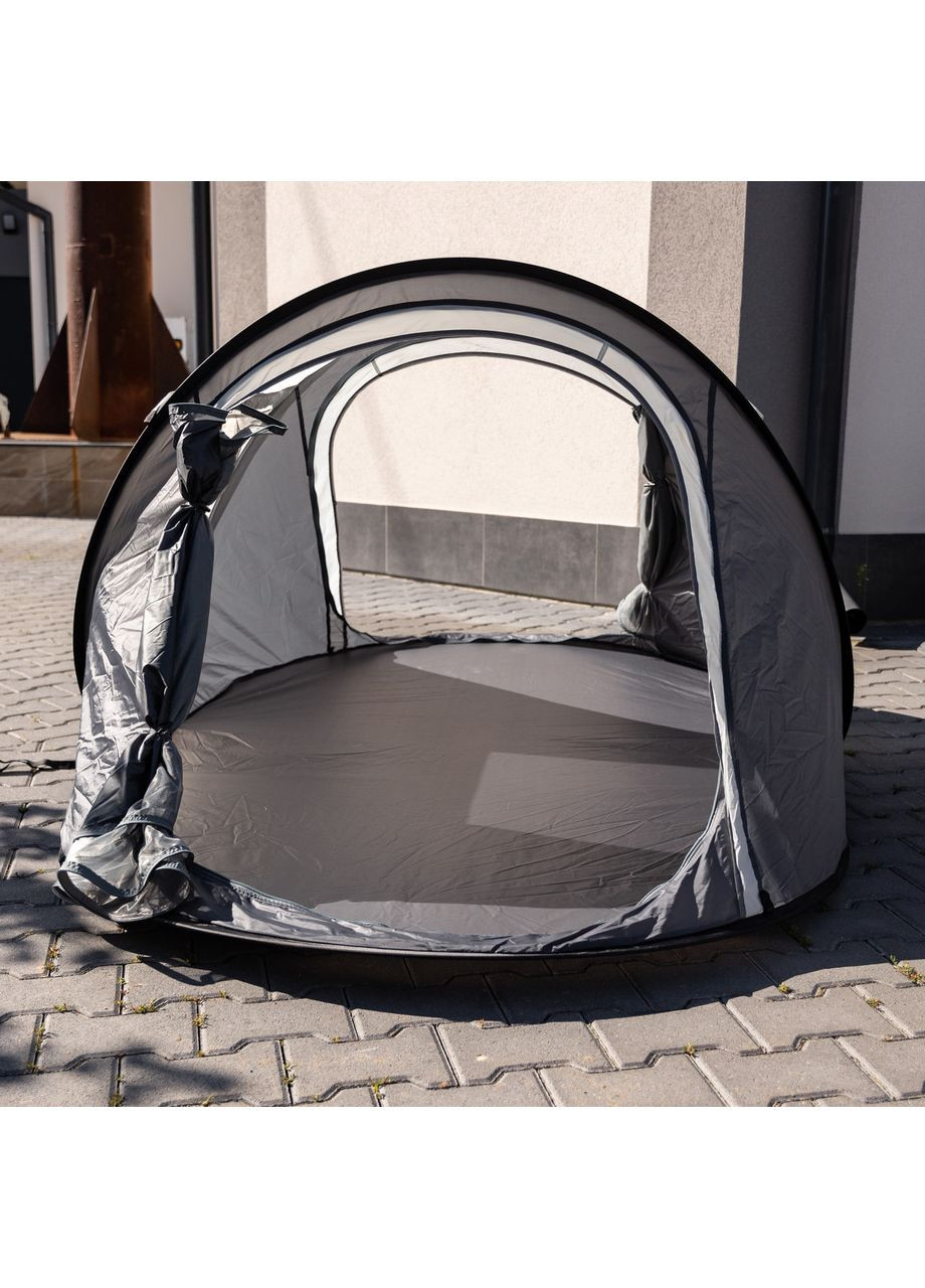 Намет туристичний 245*145 см сірий кемпінговий для риболовлі 2 місцева саморозкладна Оксфорд ProDobro (364190736)