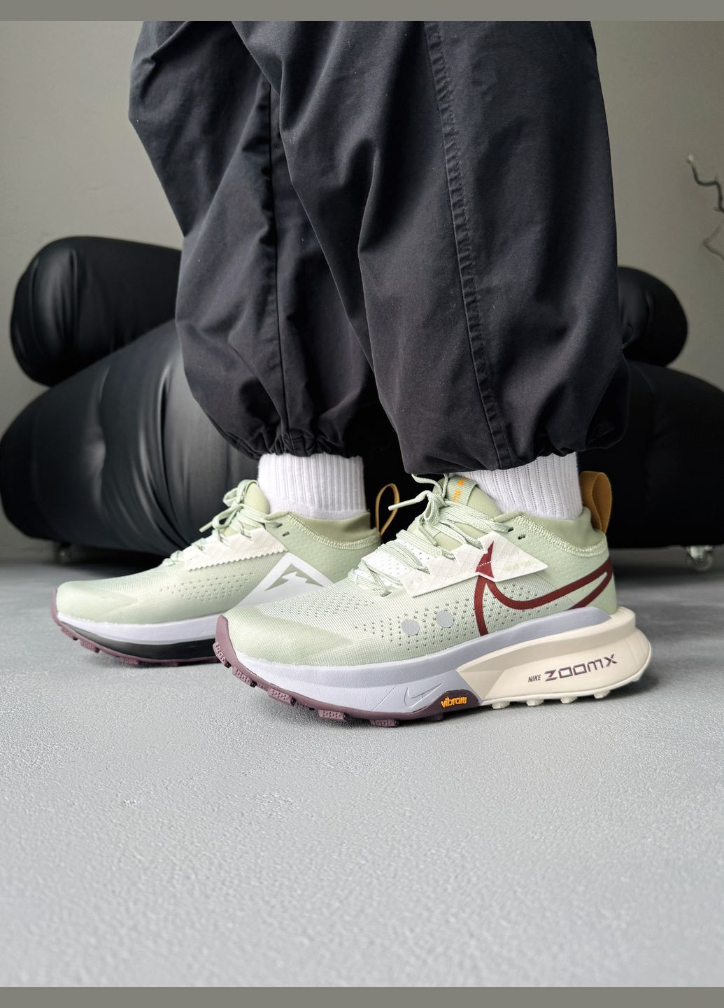 Мятные демисезонные кроссовки мужские nike zegama trail 2 zoomx mint | найк зегама треил 2 мятные No Brand