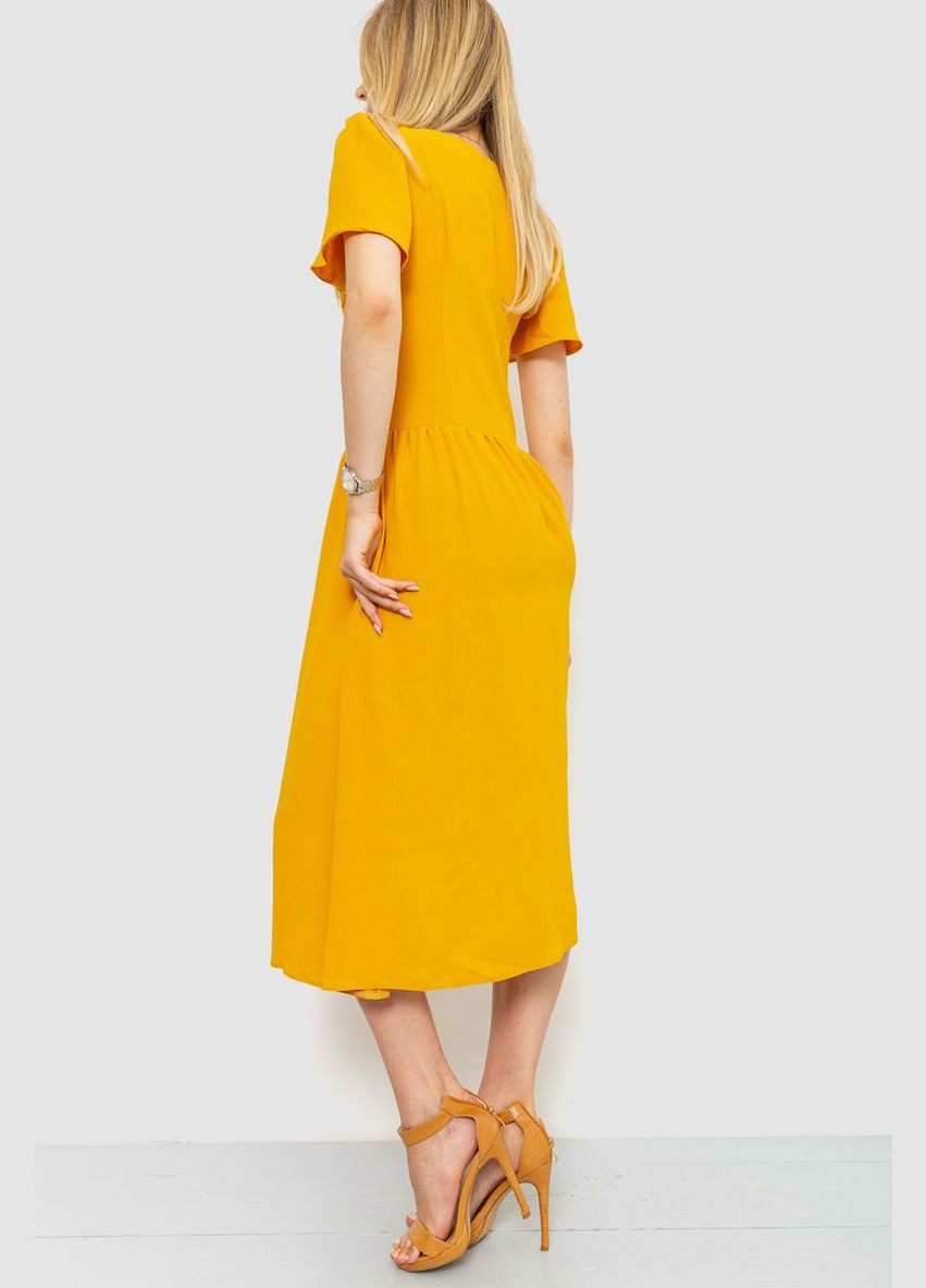 Гірчична сукня вільного крою, колір хакі, Ager
