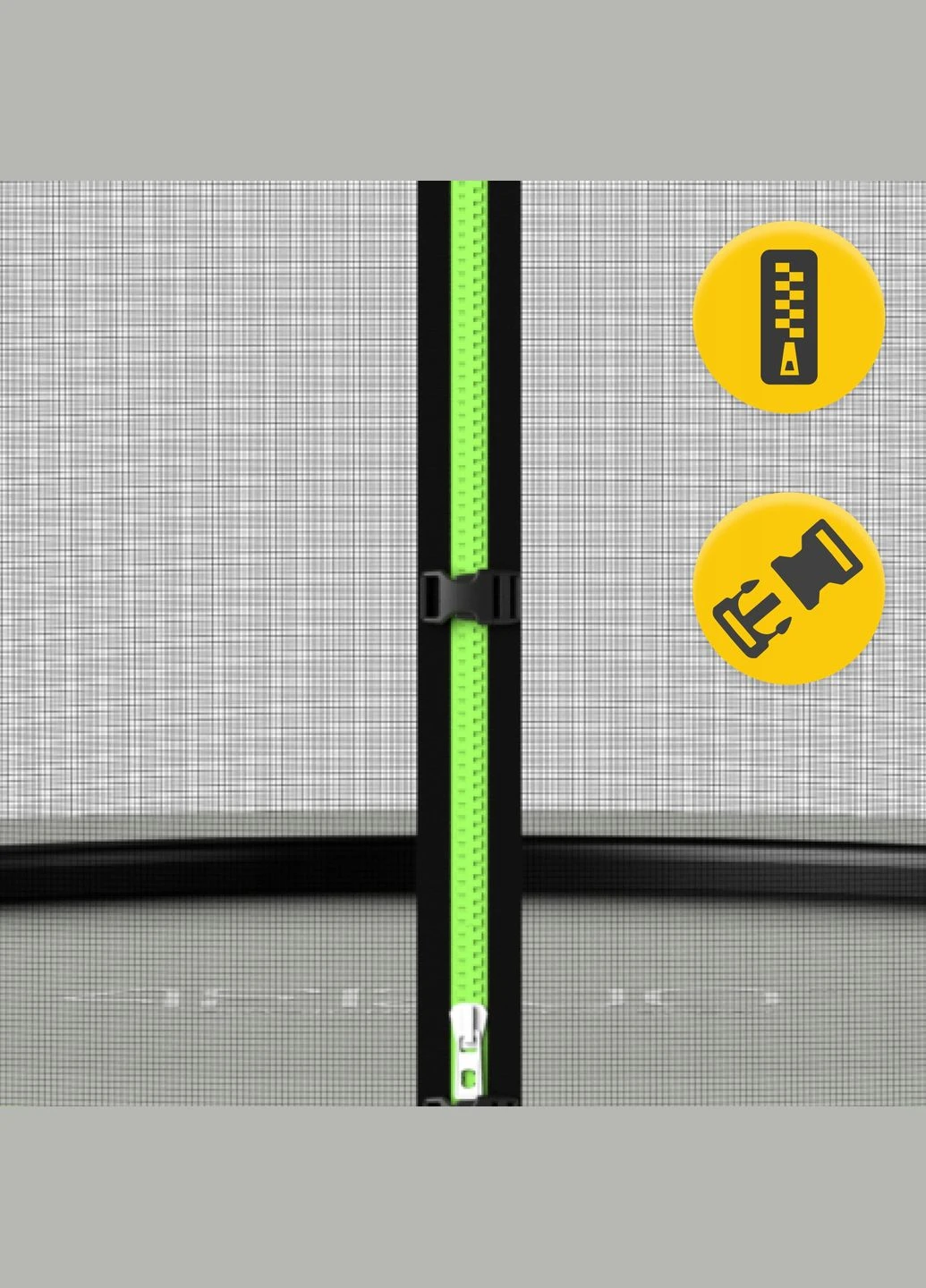 Батут із внутрішньою сіткою PRO 6FT 183 см Black/Green (P-5907739319234) 4FIZJO (386487017)