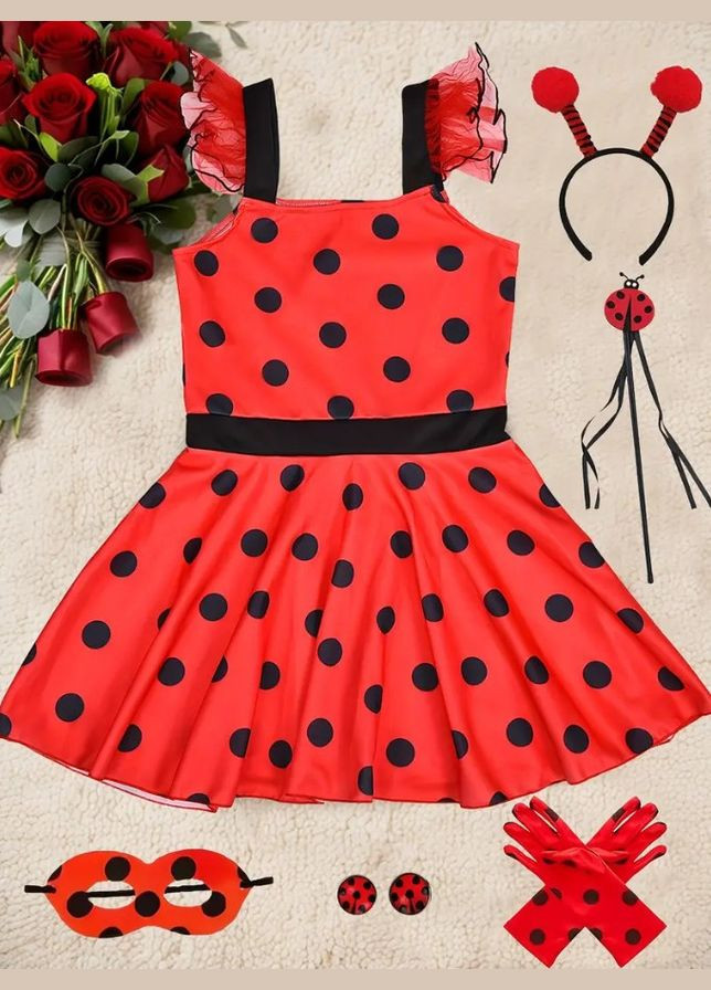 Костюм Леди Баг с платьем 5-6 лет ростом 120 см + парик No Brand (363115168)