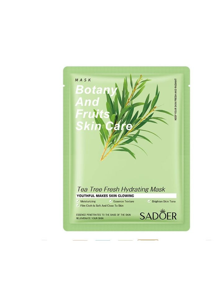 Тканинна маска з олією чайного дерева Botany And Fruits Skin Care, 25 г SADOER (289362346)