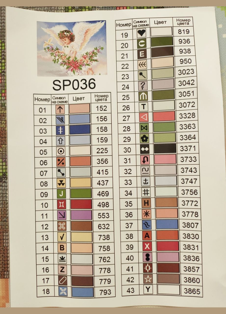 Алмазная жывопись 40х50 Ангел в цветах SP036 ColorArt (299772273)