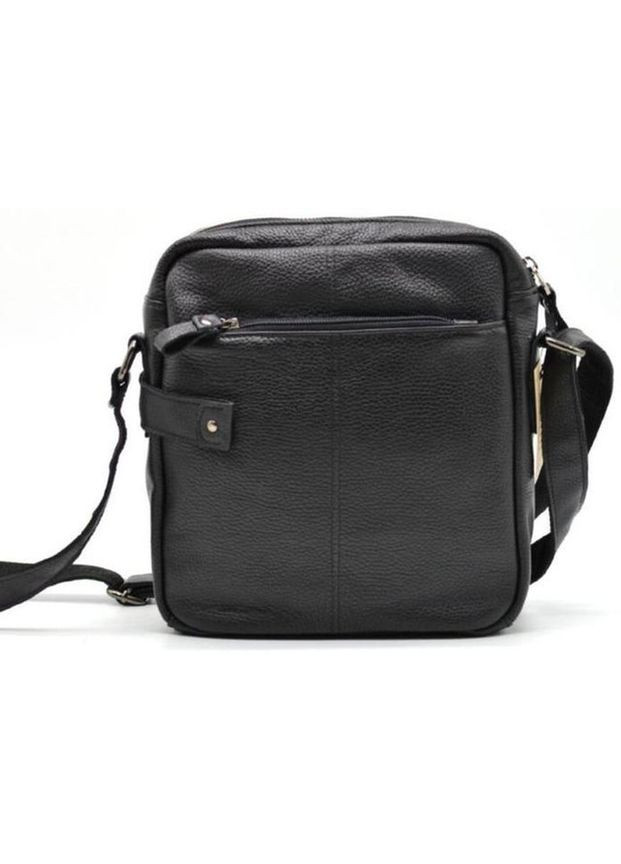 Сумка планшет через плечо мужская из натуральной кожи для телефона и для документов средняя Черный 38013 TARWA (355245411)