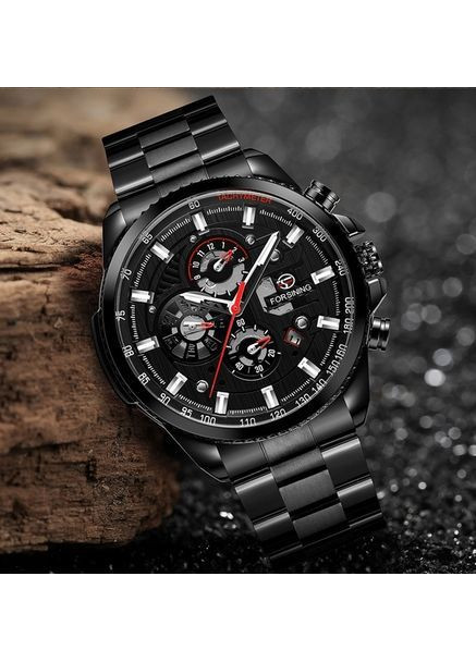 Наручний годинник чоловічий Finance Чорний (2260) Forsining (363318782)