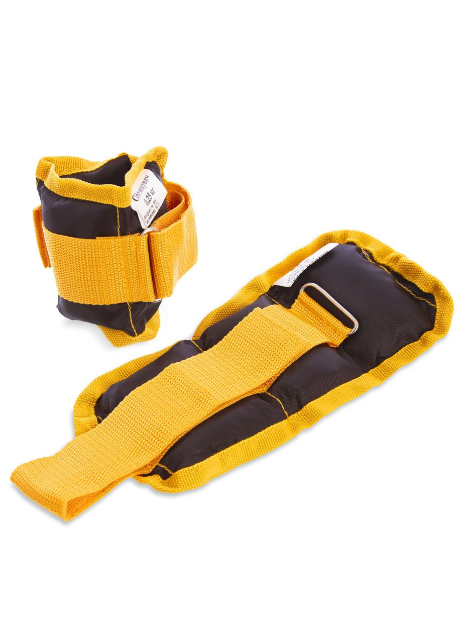 Обтяжувачі-манжети для рук та ног UR Pro (2 x 0,25кг) (верх-поліестер, наповнювач-пісок, жовтий) (ZA-2072-0_5) Zelart (361439222)