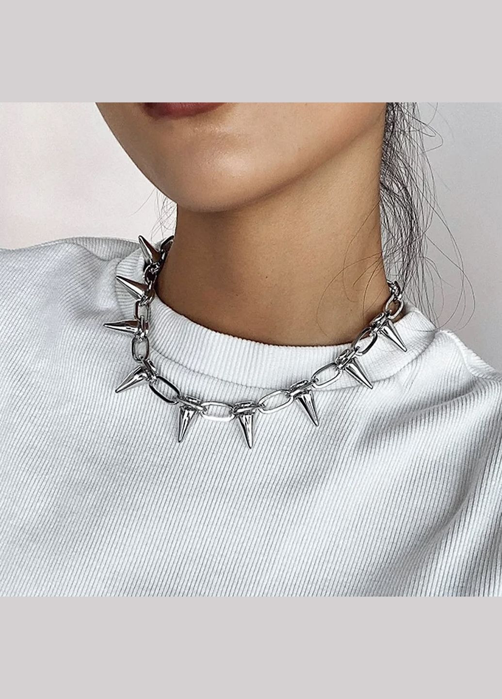 Чокер цепочка на шею "Шипы" (Браслет, 3 в 1) Унисекс No Brand (320777085)