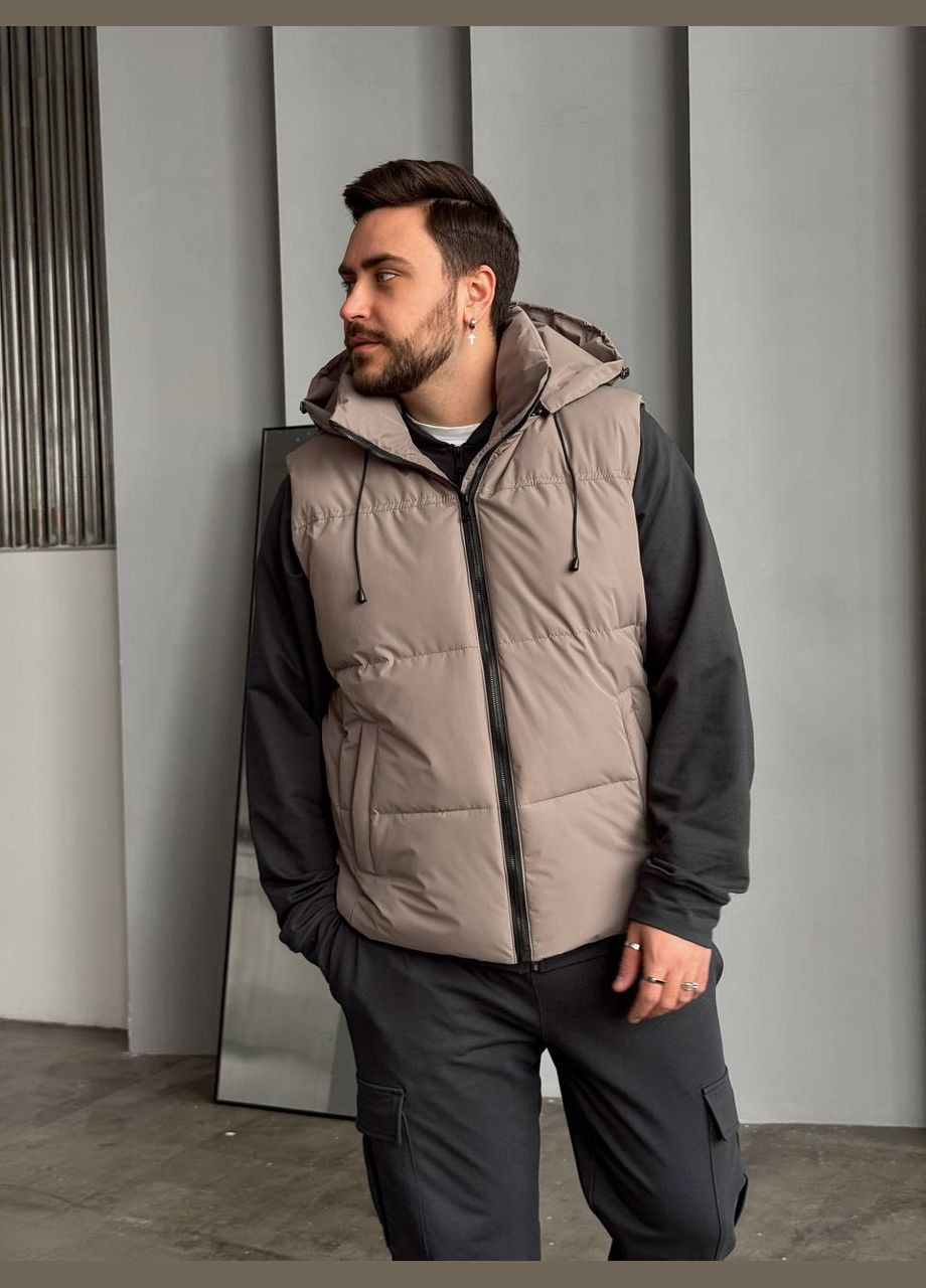 Чоловічий жилет на пуху зі знімним капюшоном Vakko (322394223)