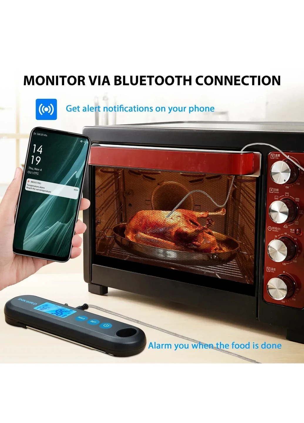 Bluetooth термометр IHT-2PB 1+2 щупа (IHT-2PB) Inkbird (398967257)