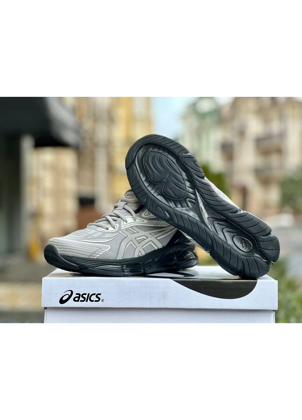 Серые демисезонные кроссовки мужские asics gel-quantum x c.p. company 360 grey black асикс гель квантум No Brand