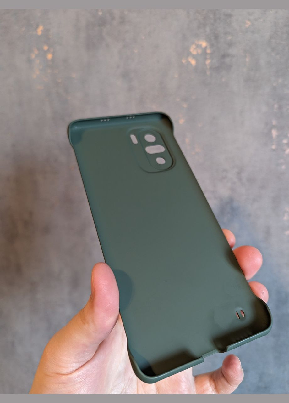 Тонкий матовий чохол для Poco F3 Хакі накладка пластик Xiaomi (322212089)