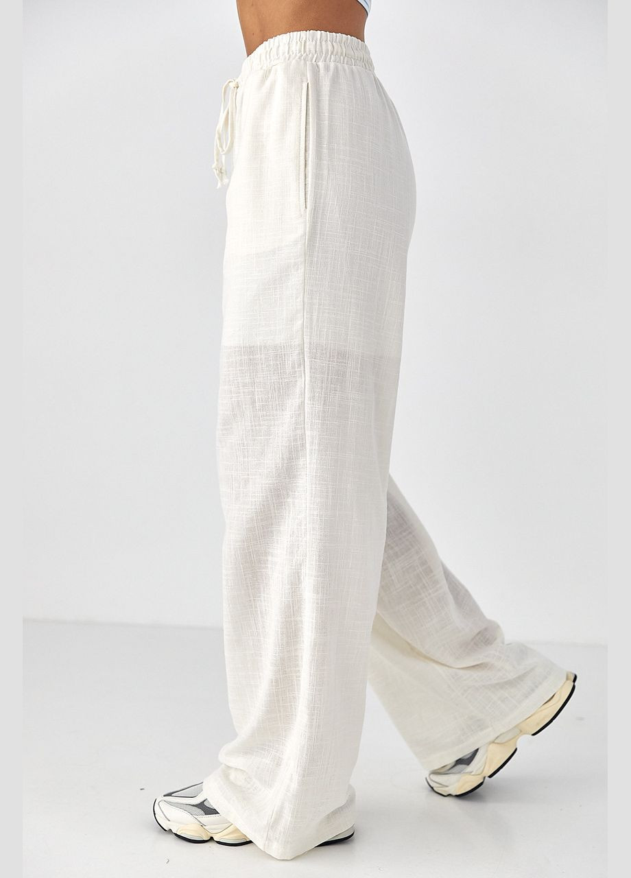 Льняные брюки прямого кроя Lurex (334451608)