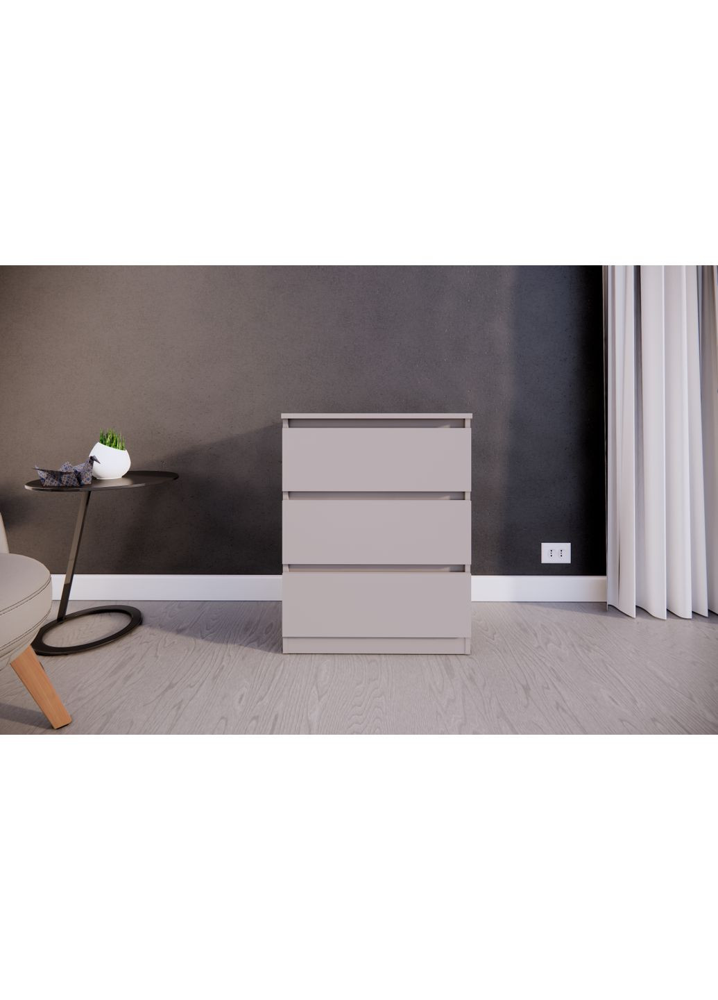 Комод на 3 ящика 60х40х77,4см MEBEX (354307058)