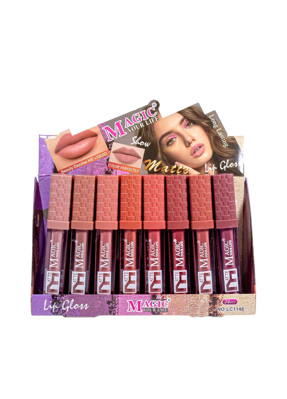 Набір помад для губ матових рідких Lip Gloss MagicYour Life 24 штуки LC1148 Magic Your Life (302879465)