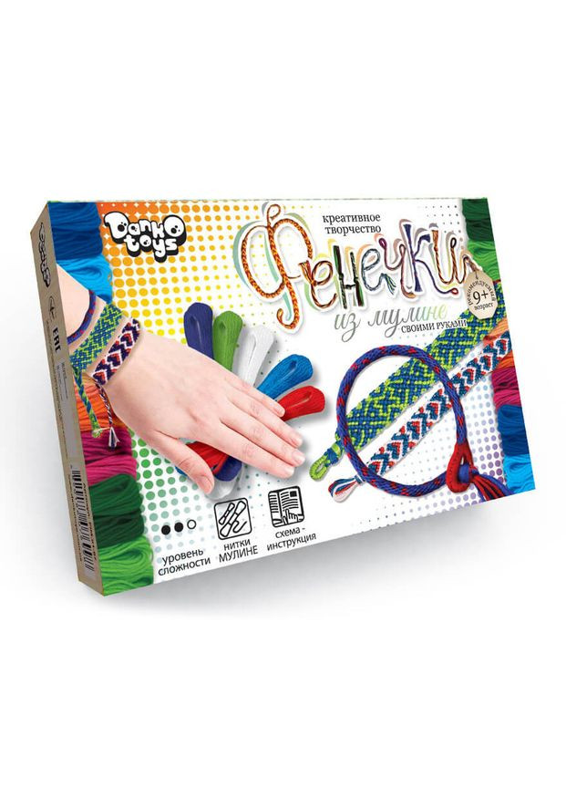 Набір креативної творчості "Фенечки" FIM-01-01-08 з муліне Вид 7 Danko Toys (304411754)
