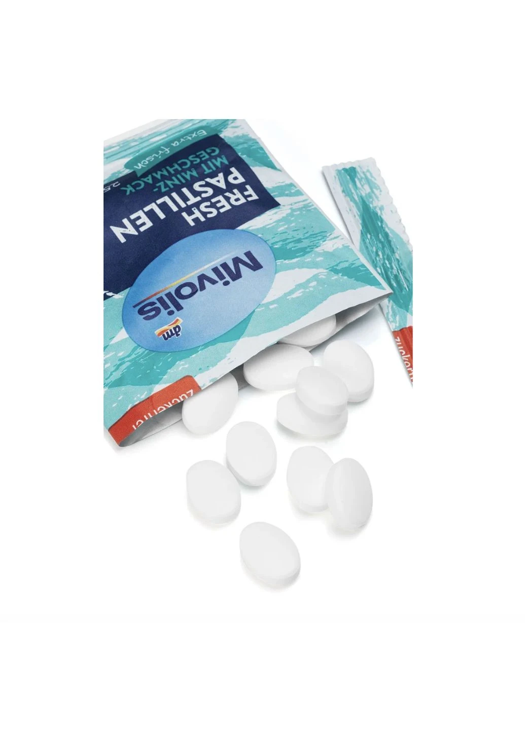 Пастилки для свіжого подиху мʼятні без цукру Pastillen Minze zuckerfrei 25 г Mivolis (400500852)
