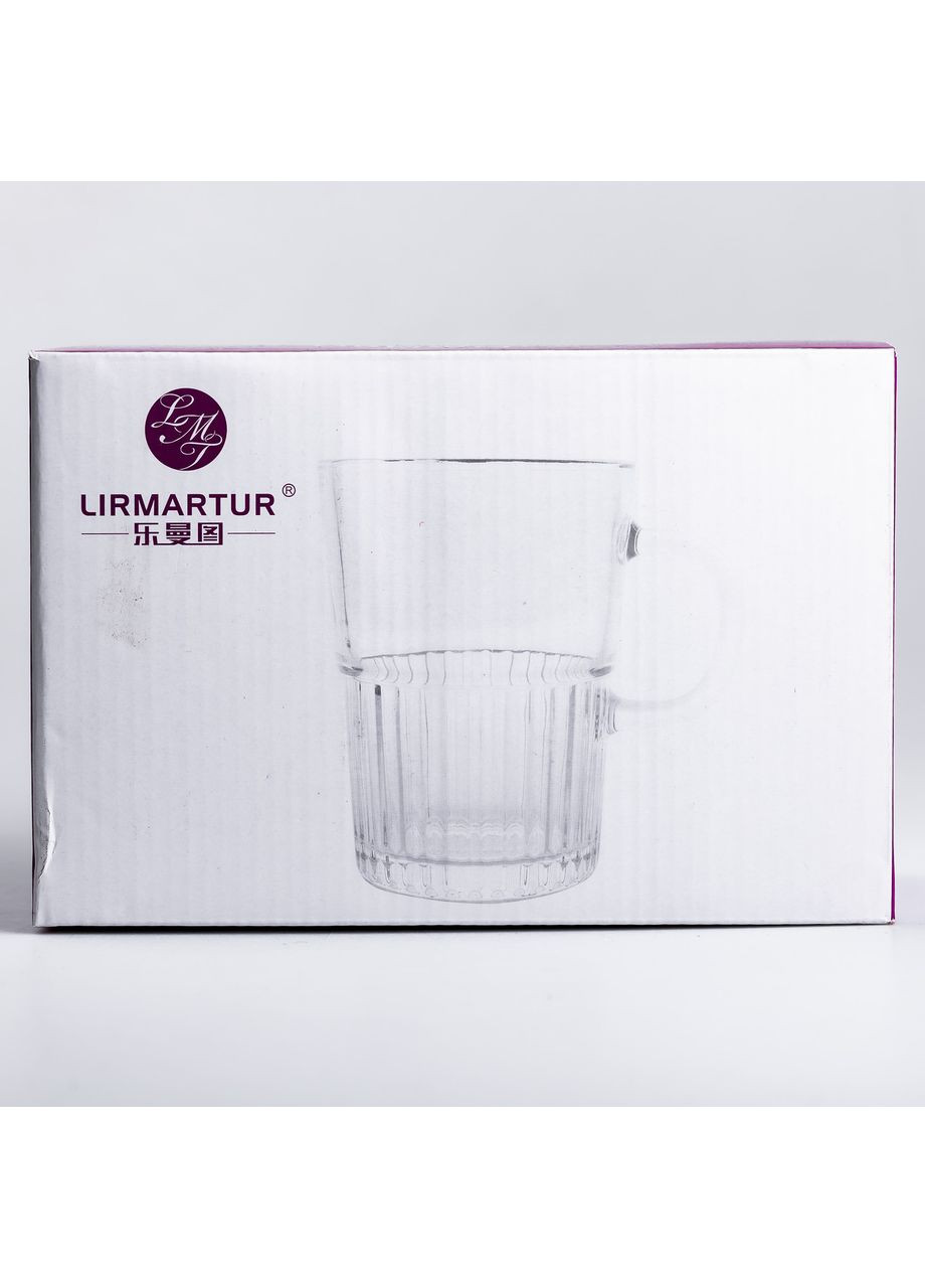 Набор стеклянных прозрачных чашек для чая и кофе 2 шт 500 мл Yiwu (360455071)