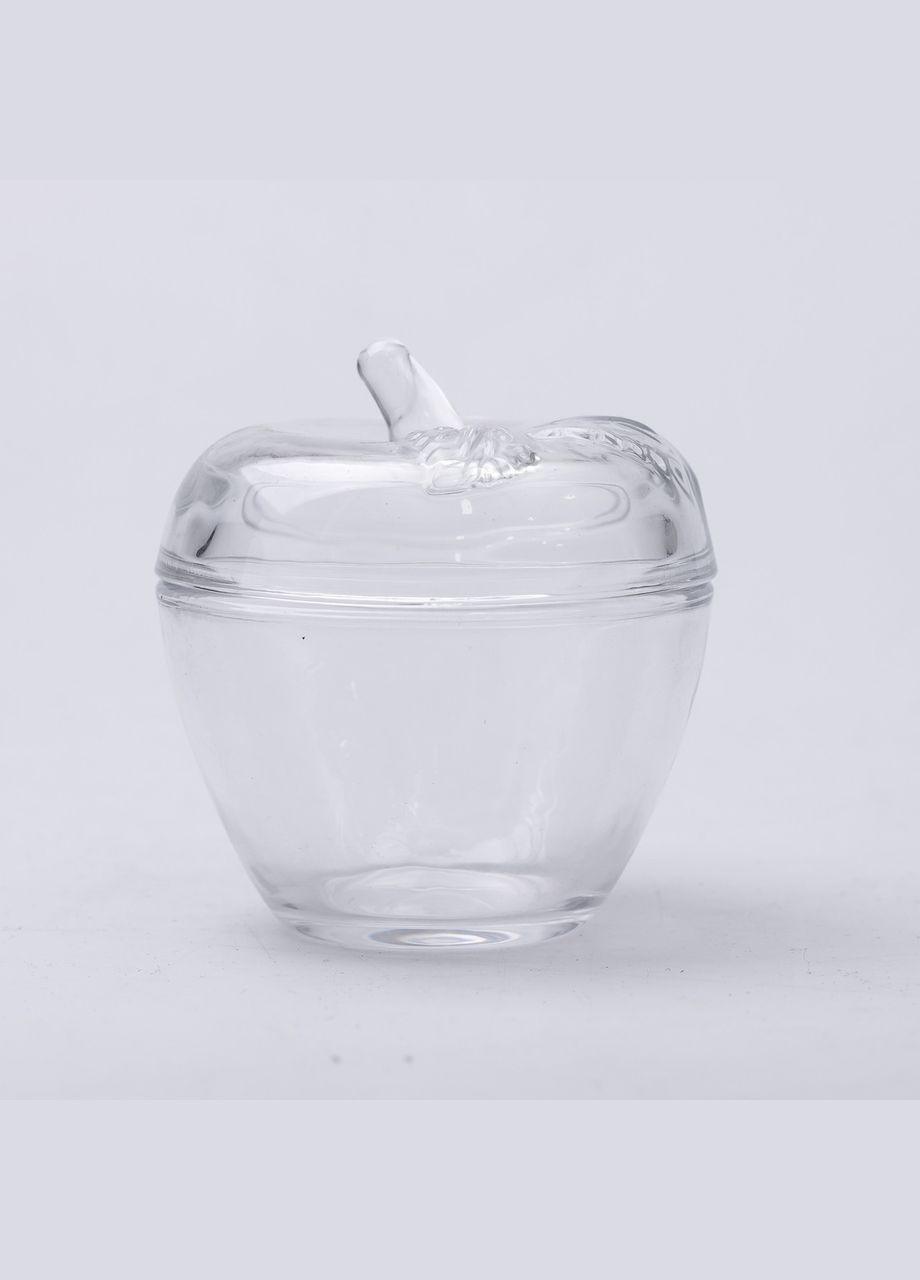 Цукерниця з кришкою Ø 9.5 см ваза цукерниця кругла скляна у формі яблука HP-4-101 Yiwu (329375951)