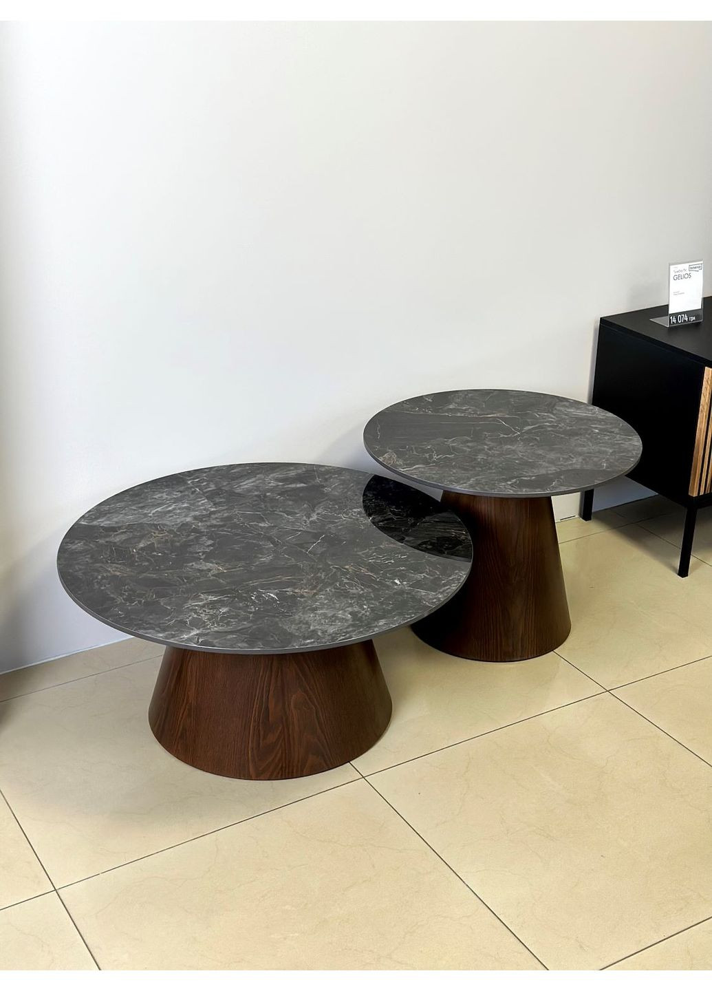 Журнальний столик VIRGINIA B Чорний глянець / Коричневий мат 60 x 43,5 см. Intarsio (372178466)