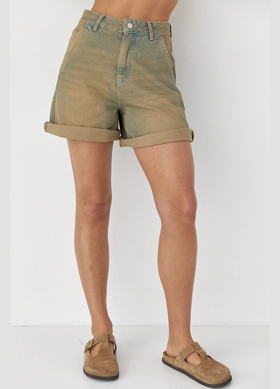 Джинсовые шорты с эффектом two-tone coloring, цвет, 40р (есть размеры) No Brand (386407687)