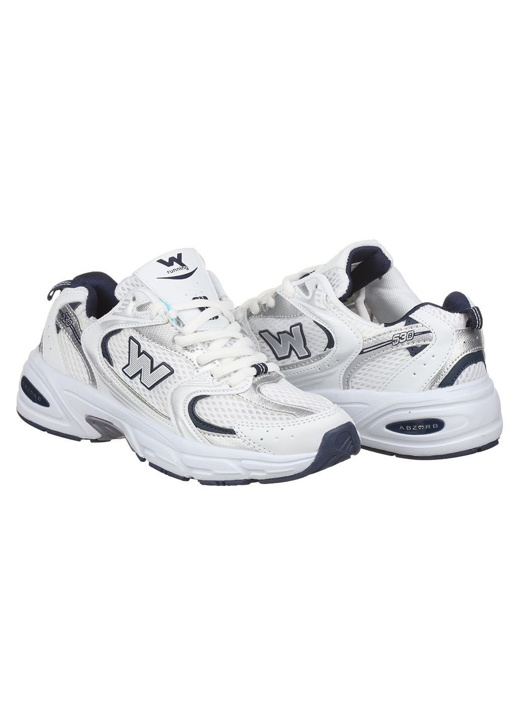 Женские кроссовки из текстиля повседневные Violeta белые демисезоны (303126003)