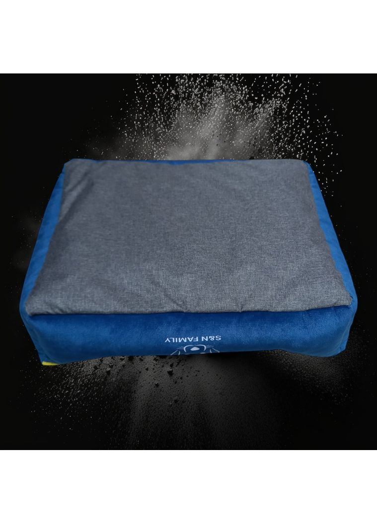 Лежанка 70х55х16см з текстилю для маленьких собак та котів "Glory to Ukraine" (Жовто-блакитний) S&N Family (361204681)