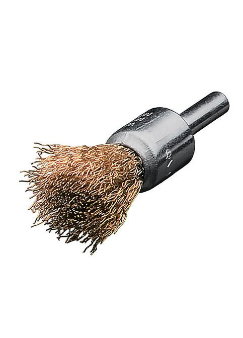 Щітка кінцева 23х25 мм хвостовик 6 мм латунний гофрований дріт 0,3 мм 18000 об/хв 453561 (13750) Lessmann (295035153)