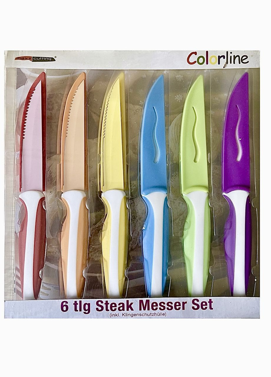 Набір ножів для стейку в пласт.чохлі ВЕСЕЛКА (Австрія) MAXX CUTTING (308390477)