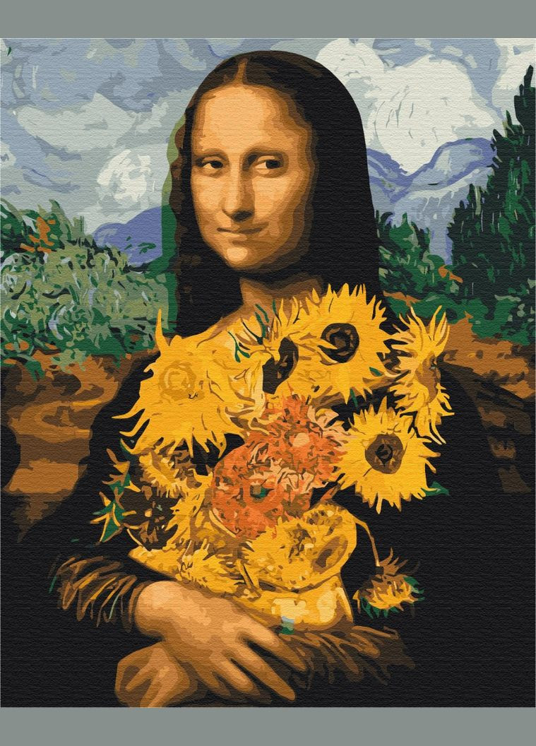 Картина за номерами "Мона Ліза з соняхами" 40х50 см Brushme (365757289)