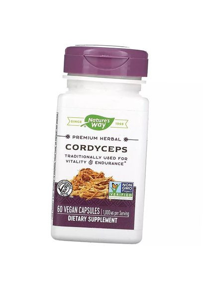 Кордицепс, Cordyceps 500, 60вегкапс (71344084) Nature's Way (360620775)