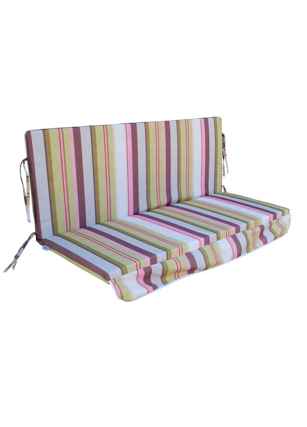 Матрац для гойдалки Alberti рожева смуга 135x105x5 eGarden (279784241)