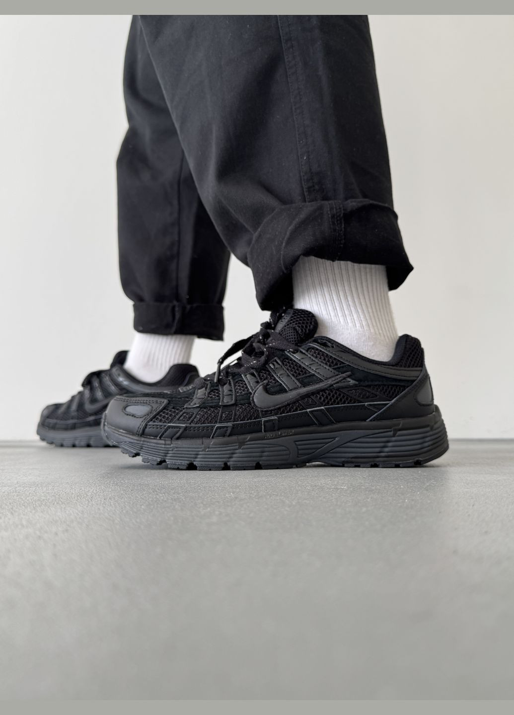 Чорні Осінні кросівки чоловічі і жіночі nike p-6000 black | найк п-6000 чорні No Brand