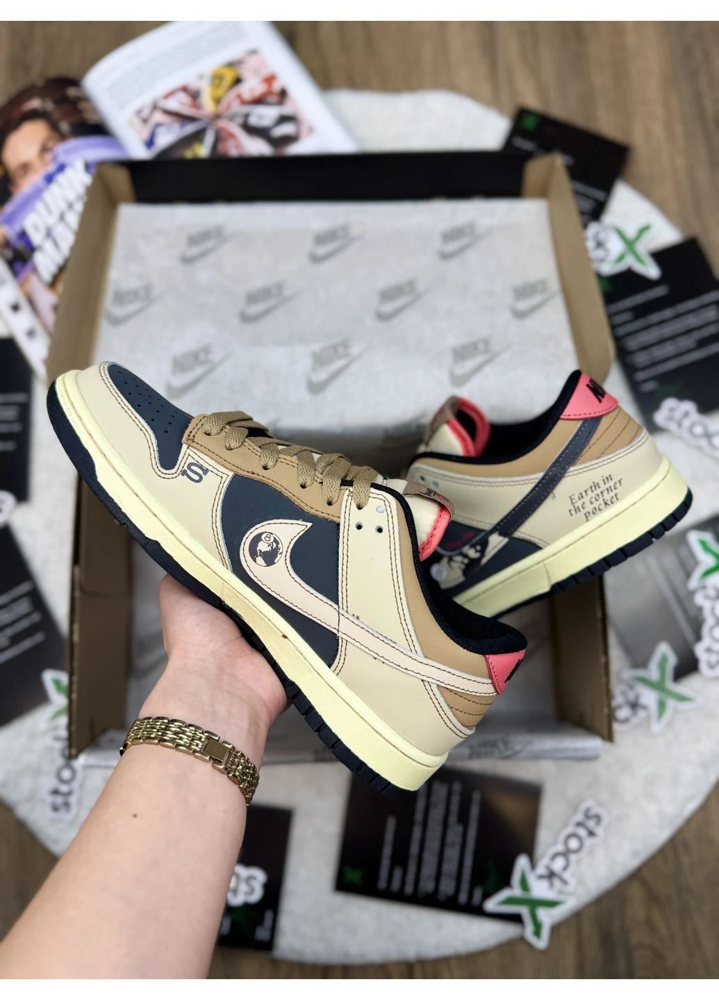 Цветные летние кроссовки nike sb dunk low x stussy 40th найк сб данк No Brand