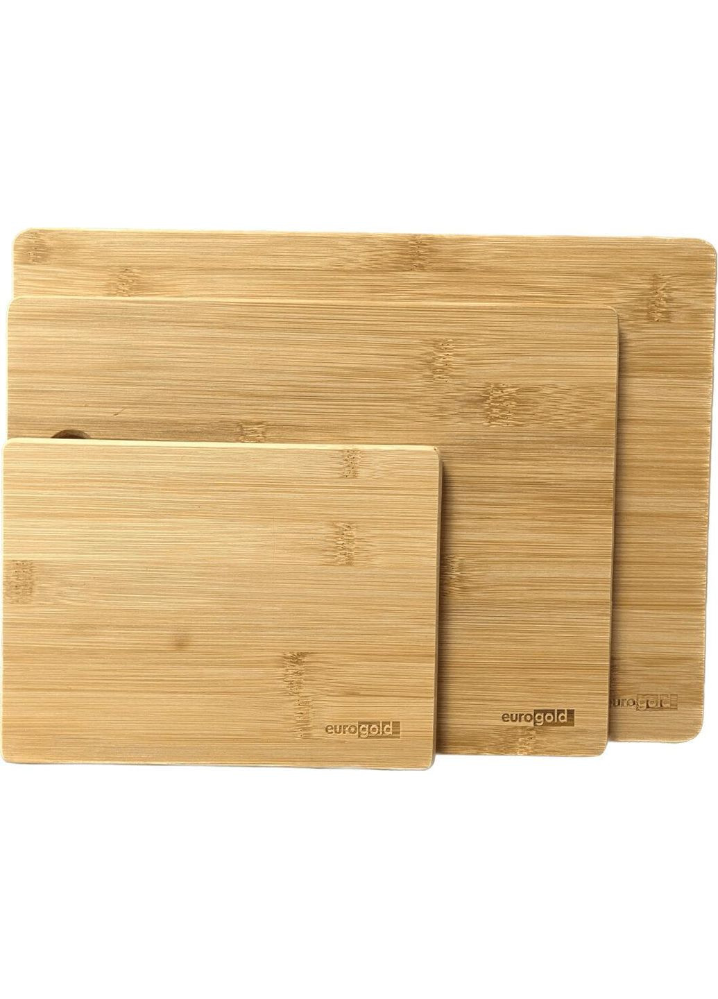 Набор бамбуковых кухонных досок 3 шт 20 см, 28 см, 33 см Eurogold (336948334)