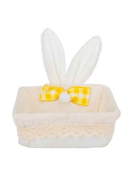 Пасхальная корзинка "Белые ушки", 19 см (9109-029) ELISEY Кролик (326807901)