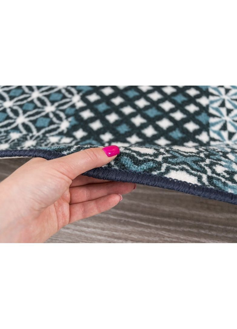 Набор ковриков для ванной комнаты Taba 314-2 57х90 и 57х60 см темно-бирюзовый No Brand (364969156)