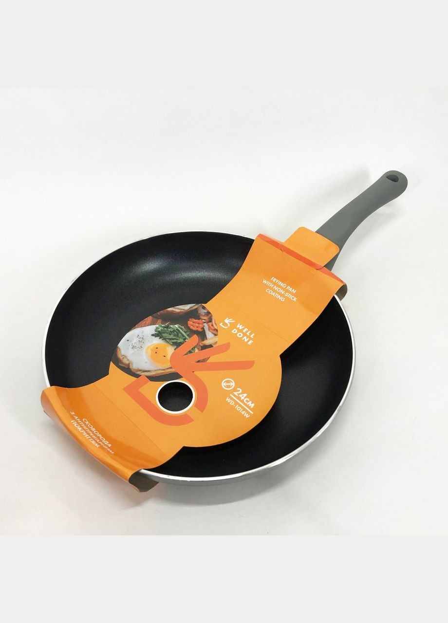 Сковорода алюмінієва 24 см WD-1014W індукція, антипригарна сковорода для індукційної плити Well Done (364709712)