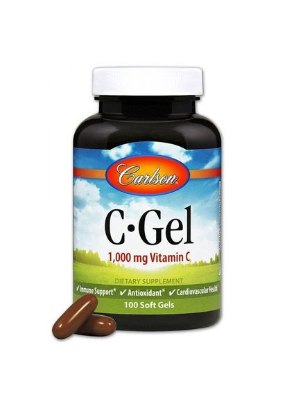 Вітамін C, CGel,, 1000 мг, 100 гелевих капсул (CAR-03001) Carlson Labs (266799367)