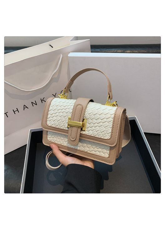 Жіноча класична сумка крос-боді через плече бежева No Brand (366871866)