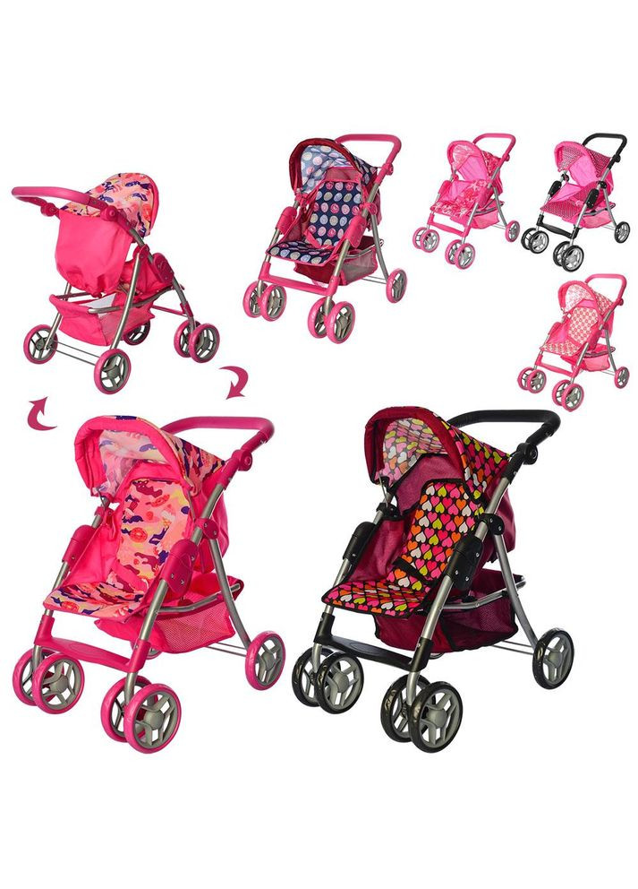 Коляска для куклы металлическая, с двойными колесами, надежная (9352) Metr+ (314481947)