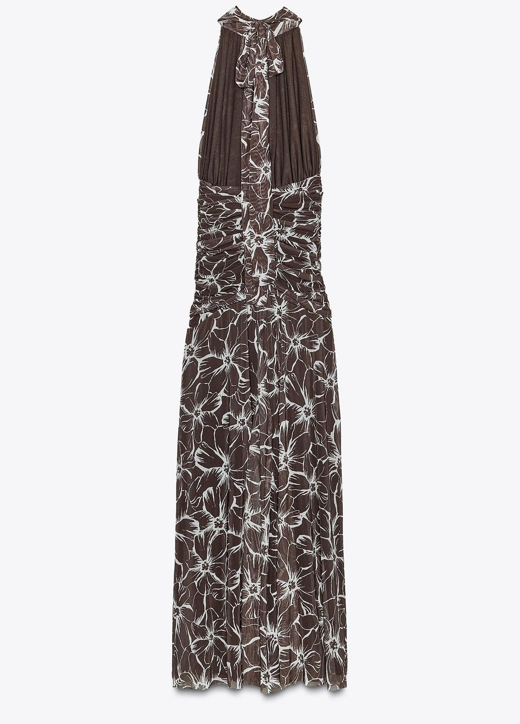 Комбинированное платье Zara с цветочным принтом