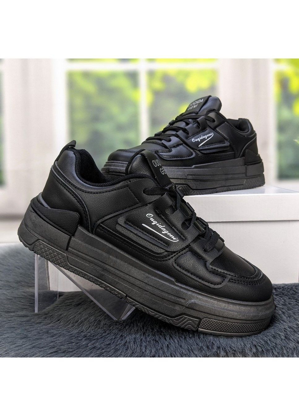 Кроссовки кеды женские белые с серым и черным Fashion чёрные демисезоны (301792148)