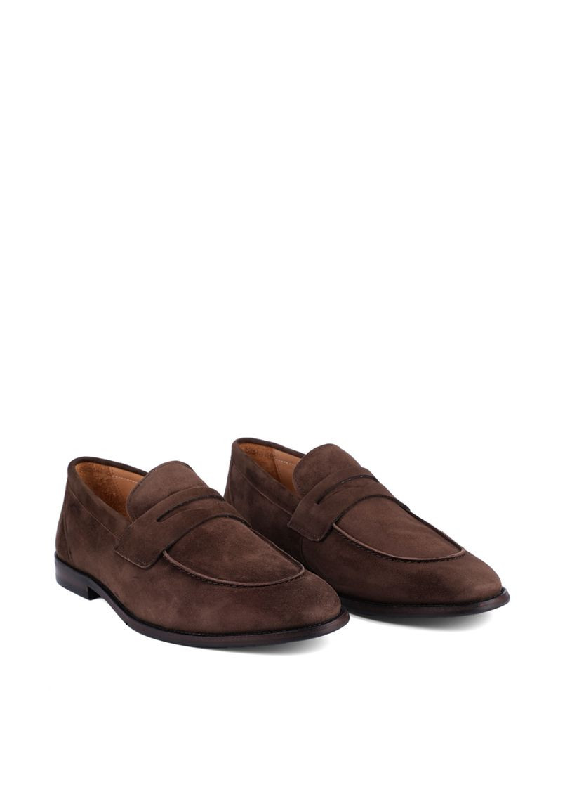 Коричневые мужские туфли d565-108-155 коричневый замша Miguel Miratez