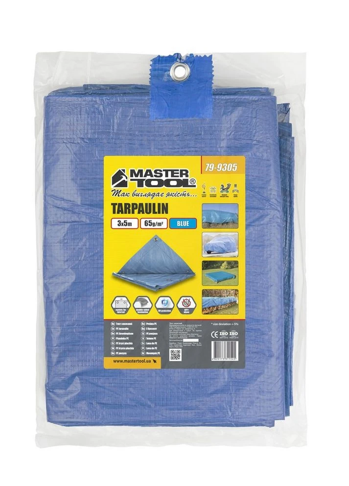 Тент BLUE 3х5 м 65 г/м² 79-9305 Mastertool (364121235)