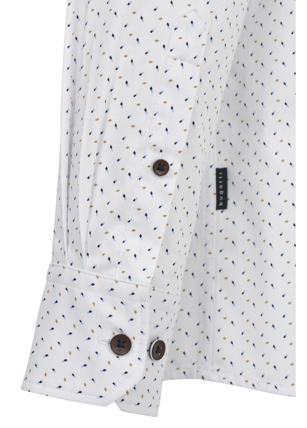 Белая рубашка с абстрактным узором Bugatti