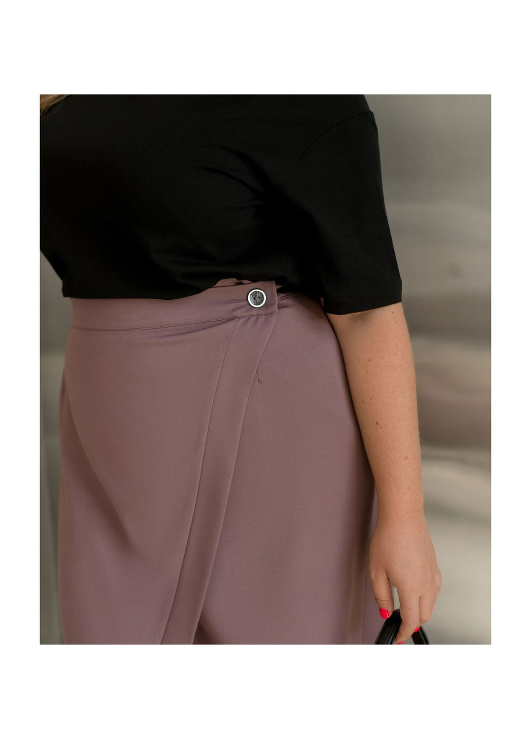 Малиновая повседневная юбка Liton