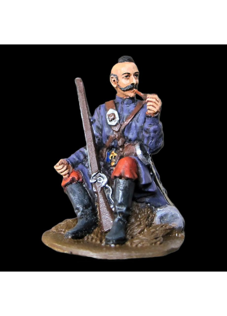 Статуетка фарбована Козак із люлькою 6,5 см з металу та олова, колекційна, антикваріат, подарунок колекціонеру Artfactory (361859272)